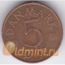 5 эре. 1977 г. Дания. 10-1-392