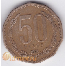 50 песо. 1994 г. Чили. 10-2-156