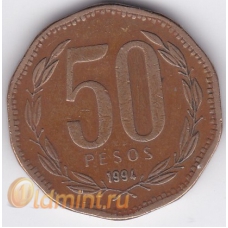 50 песо. 1994 г. Чили. 10-2-157