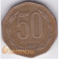 50 песо. 1997 г. Чили. 10-2-163