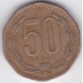 50 песо. 1999 г. Чили. 10-2-165