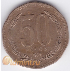 50 песо. 1999 г. Чили. 10-2-167