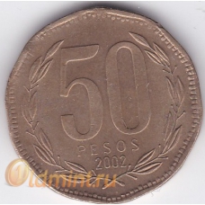 50 песо. 2002 г. Чили. 10-2-170