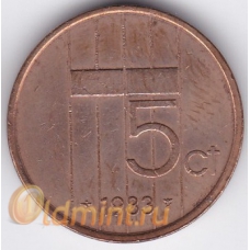 5 центов. 1983 г. Нидерланды. 10-2-338
