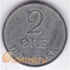2 эре. 1955 г. Дания. 10-2-384