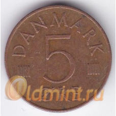 5 эре. 1977 г. Дания. 10-2-386