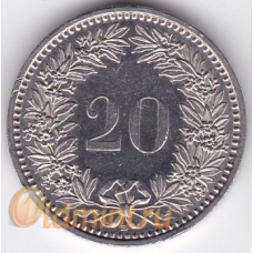 20 раппен. 1988 г. Швейцария. 5-1-281