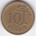 10 пенни. 1963 г. Финляндия. 6-1-495