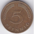 5 пфеннигов. 1976 г. Германия. "J". 6-2-395