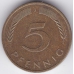 5 пфеннигов. 1976 г. Германия. "J". 6-2-395