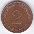 2 пфеннига. 1982 г. ФРГ. "F". 6-3-455