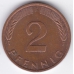 2 пфеннига. 1982 г. ФРГ. "F". 6-3-455