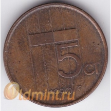 5 центов. 1990 г. Нидерланды. 6-5-361