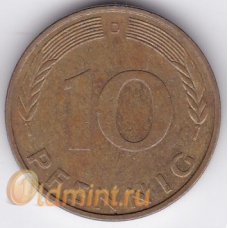 10 пфеннигов. 1988 г. Германия. "D". 7-4-456