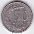 50 грошей. 1992 г. Польша. 7-4-466