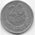 20 грошей. 1965 г. Польша. 5-1-427