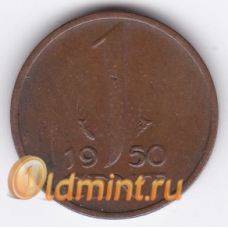 1 цент. 1950 г. Нидерланды. 4-2-274