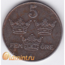 5 эре. 1949 г. Швеция. 4-4-94