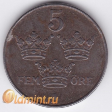 5 эре. 1948 г. Швеция. 4-4-99