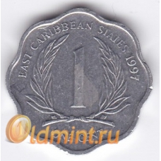 1 цент. 1997 г. Карибские острова. 11-2-12